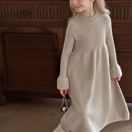 【order】Ribbed Knit Dress(90-140)