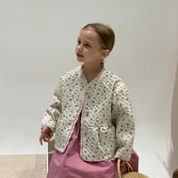 【order】Floral Quilted Peplum Jacket(90-140)