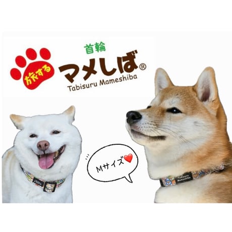 旅するマメしばの首輪  XS～M