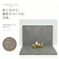 【背景ボード】背面＋床2枚セット(ブラック調）｜Compact / Large（送料込み）