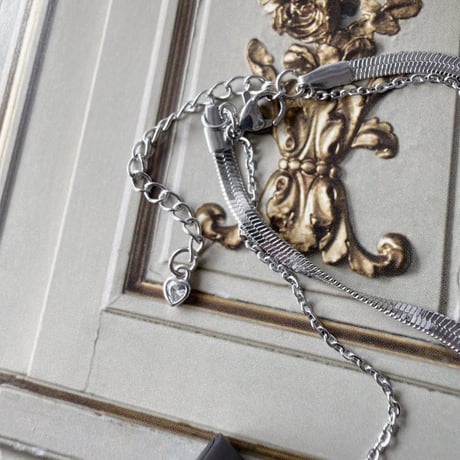 ANG l Crystal Heart Layered Necklace