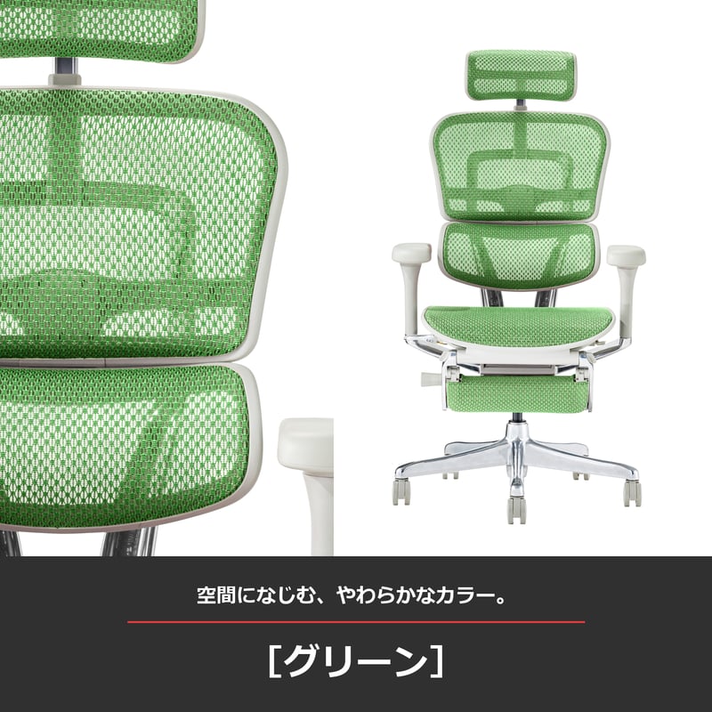 エルゴヒューマンPro2オットマン-DR-グレーフレーム(設置組立込み