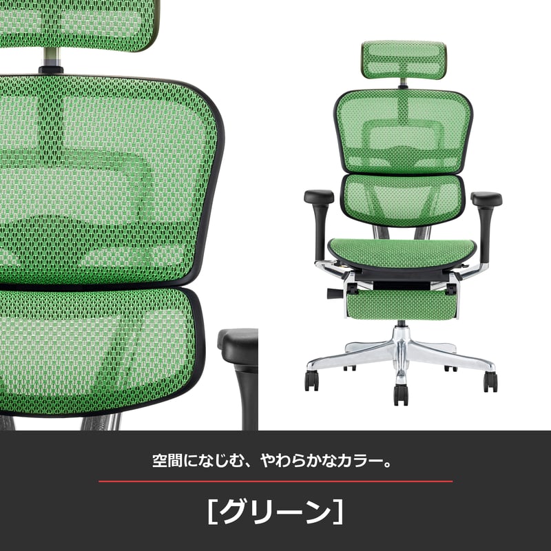 エルゴヒューマンPro2オットマン-DR-ブラックフレーム(設置組立込み
