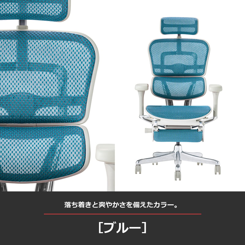 エルゴヒューマンPro2オットマン-DR-グレーフレーム(設置組立込み