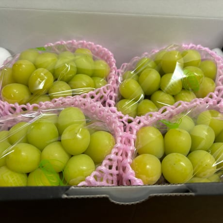 クール便☆送料お得２箱セット！　ギフト　☆シャインマスカット☆　２kg箱　(４房)１.８kg〜２.０kg☆10月上旬から発送☆