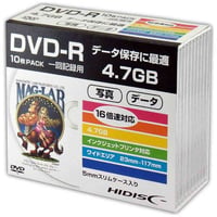 HIDISC データ用DVD-R 4.7GB スリムケース入り10枚組