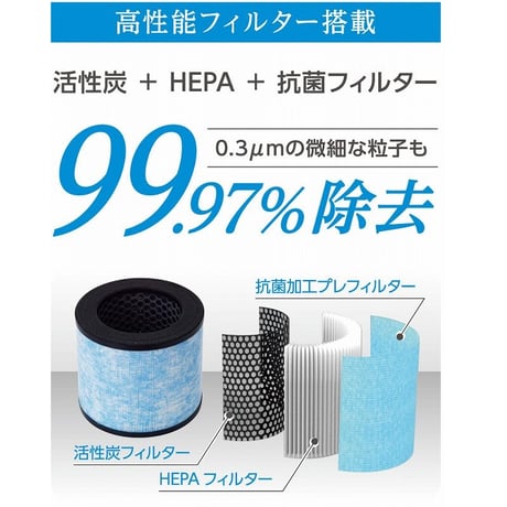 C-NET 空気清浄機 ホワイト 10畳 PM2.5対応