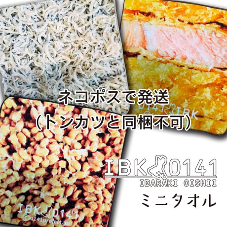 【ネコポス発送】いばらきの食材　美味しそうな！？ハンドタオル