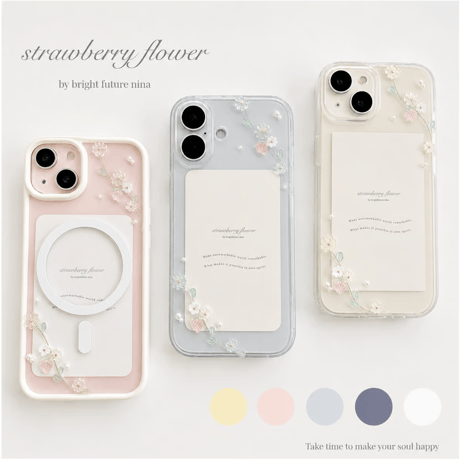 Candy strawberry flower🍓and flower case