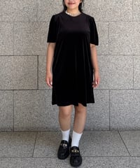 ベロアミニワンピース(ブラック)