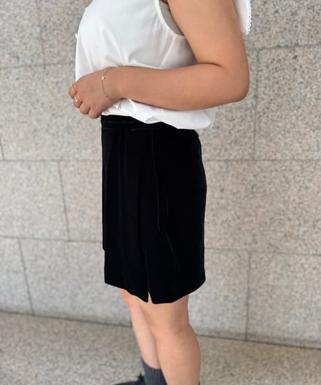 ベロアラップショートパンツ