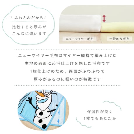 ディズニー ベビー 毛布 (85×115cm)  ニューマイヤー Disney ミッキー ドナルド アナと雪の女王 プリンセス トイ・ストーリー ズートピア aw-moufu