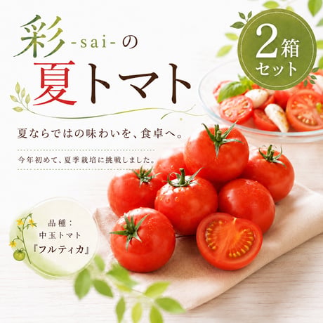 【限定】彩-sai-の夏トマト｜２箱(１箱950ｇ入り)