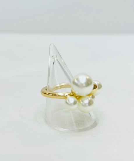 パール×メタル クラスターRing