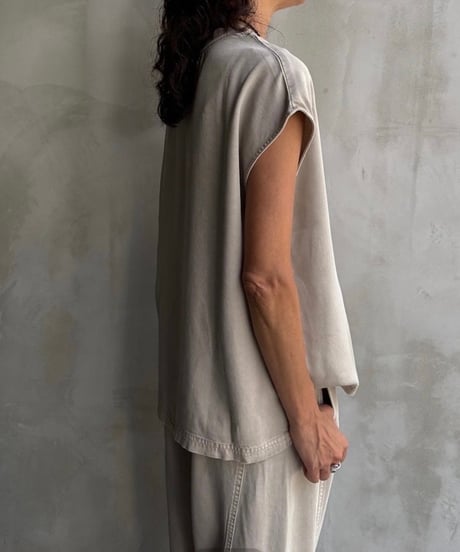 テンセルフレンチスリーブTシャツ