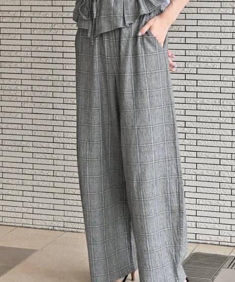 グレンチェック ビスチェレイヤードsetup ※上下別売り