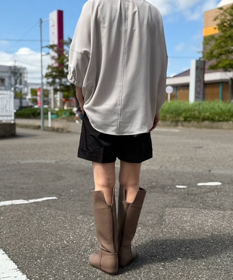 バックファスナーインヒール ロングブーツ