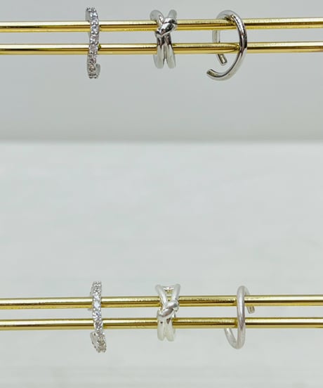 キュービックジルコニア 3pc set イヤーカフ
