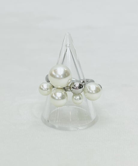 パール×メタル クラスターRing