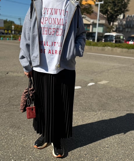 シフォンフランジレース×裏毛フーテッドパーカー