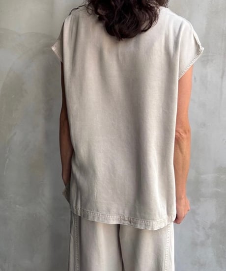 テンセルフレンチスリーブTシャツ