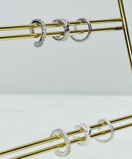 キュービックジルコニア 3pc set イヤーカフ