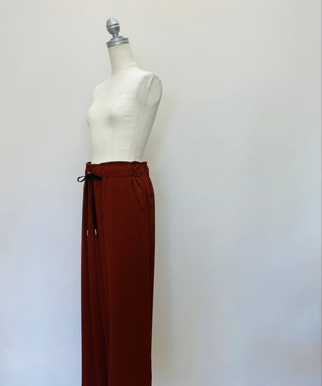 ノースリーブ シャツ＆8.5丈ワイドパンツ