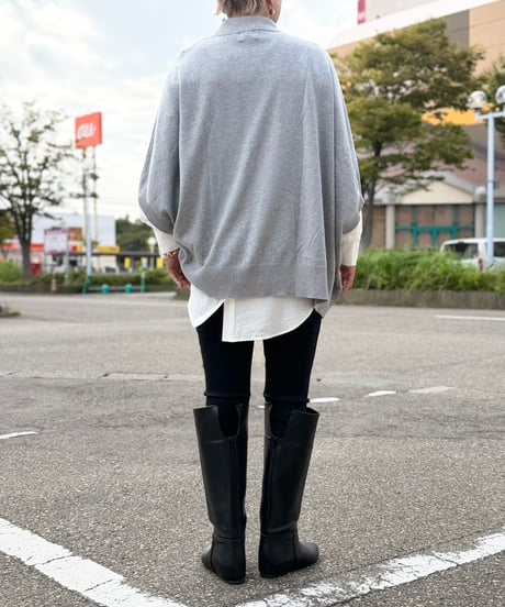 綿ニット ハイネックドルマン