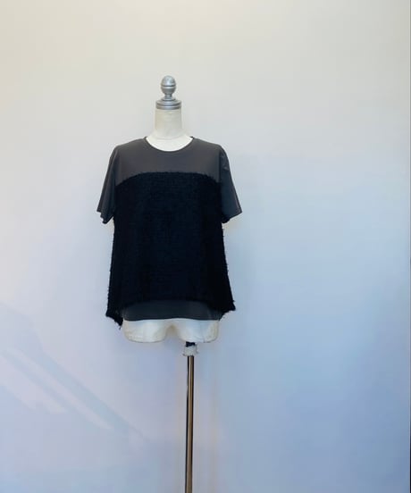 バックリボン レイヤードTシャツ