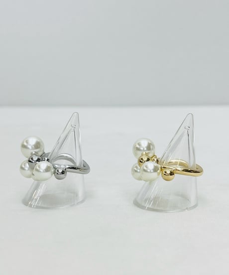パール×メタル クラスターRing