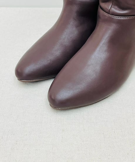バックファスナーインヒール ロングブーツ