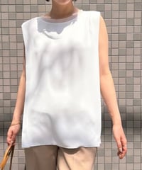 デシンショルダー タックブラウス