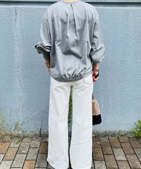 前後差 パフスリーブカットソー
