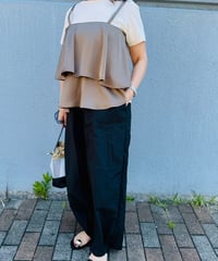 ティアードキャミ ドッキングTシャツ