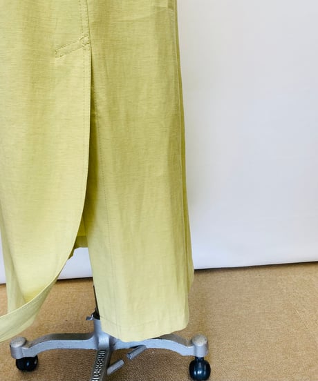 麻ミックス スリットスカート