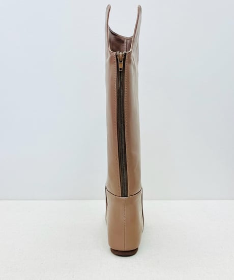 バックファスナーインヒール ロングブーツ