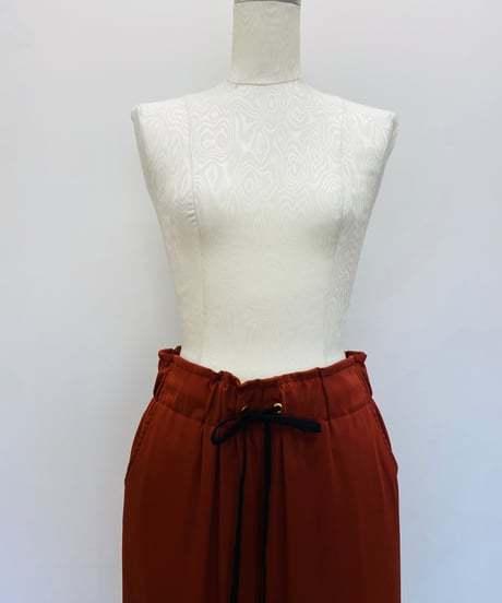 ノースリーブ シャツ＆8.5丈ワイドパンツ