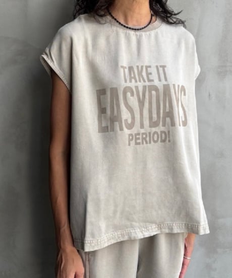 テンセルフレンチスリーブTシャツ