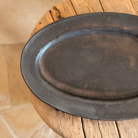 ceramica LABORATORY /   Oval plate Black