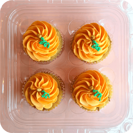 カップケーキセット(パンプキン※10月限定商品)4個セット