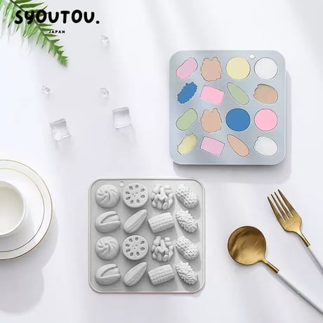 栄養たっぷり シリコンモールド型  ピーナッツ クルミ ピスタチオ ヒマワリの種 レンコン トウモロコシ 蒸し饅頭 食品モールド 抜き型