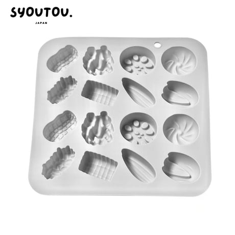 栄養たっぷり シリコンモールド型  ピーナッツ クルミ ピスタチオ ヒマワリの種 レンコン トウモロコシ 蒸し饅頭 食品モールド 抜き型