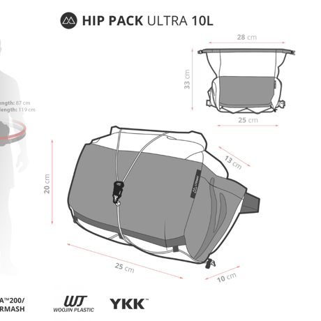 【LITEWAY（ライトウェイ）】HIP PACK ULTRA（ヒップパック ウルトラ）/ Black