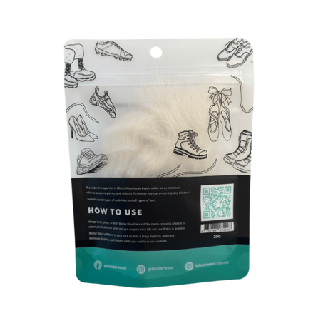 【BLISTER WOOL（ブリスターウール）】Blister Prevention Pack - Regular 20g（ブリスタープリベンションパック レギュラー20g）