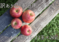 D6 サンふじ 10キロ箱(11～23玉×2段) 家庭用