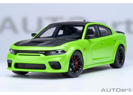 AUTOart 1/18　ダッジ チャージャー スキャットパック ワイドボディ （メタリック・ライムグリーン／マットブラック ＜SUBLIME＞）　71758