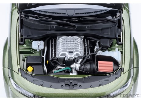 AUTOart 1/18　ダッジ チャージャー SRT ヘルキャット レッドアイ ジェイルブレイク （メタリック・グリーン／ブラック ＜F8 GREEN＞）　71752