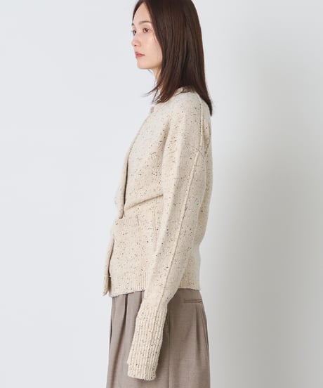 COLOR　NEP TWEED　KNIT　CARDIGAN