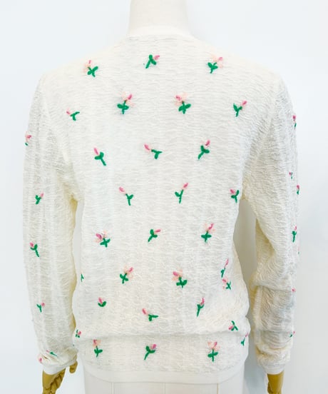SMOKING KNIT FLOWER CARDIGAN