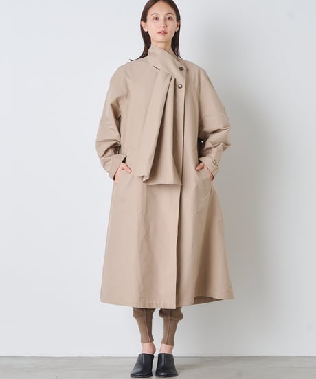 COTTON POLYESTER LONG COAT